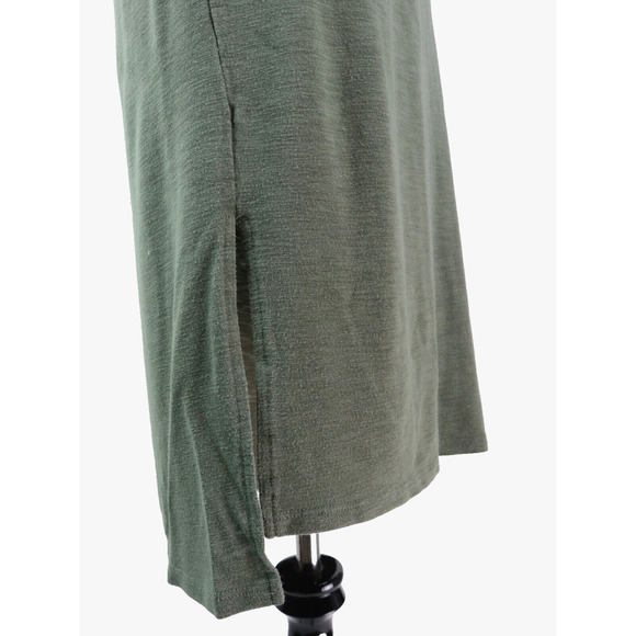 Madewell Size XS Relaxed Midi Tee Dress Slub Knit Jersey Green - Picture 9 of 11